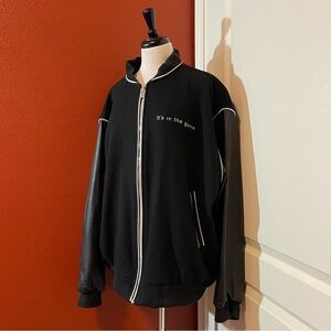 EA Sports Men’s It’s In the Game Black‎ Wool & Leather Videogame Bomber Jacket